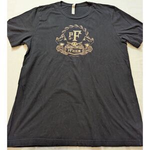 pFriem Brewery T-Shirt L Bella+Canvas Black Gold Logo Hood River OR